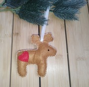 Zawieszka na choinkę, renifer jasny brąz, święta