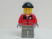 Lego figurka City czerwona kurtka z logo space 