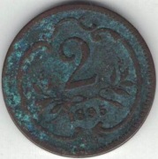 Austria 2 heller 1895 - 19 mm - nr 2