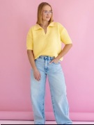 SWETEREK DAMSKI POLO KOŁNIERZYK NOWOŚĆ KOLORY 