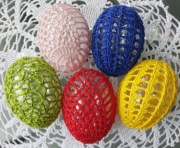 Jajka szydełkowe 5 sztuk  zestaw nr 10
