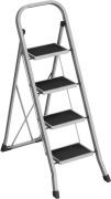Drabina Schodkowa 4-Stopniowa – Składana, z Zabezpieczeniem