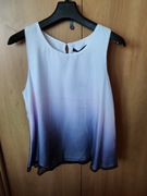 Mohito Top z efektem ombre biało-fioletowy 36 / S bluzka na grube ramiączka