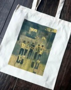 Torba bawełniana torebka tote bag cotton bawełna beżowa one direction 