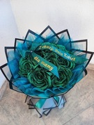 Bukiet róż ze wstążek. Wieczne róże. Dzień kobiet