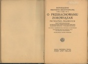 O przerachowaniu zobowiązań - Rozporządzenie Prezydenta 1925