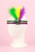 opaska na głowę Mardi Gras z motywem fleur de lis