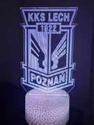 LAmpka nocna LED 3D, Lech Poznań