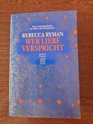 Książka powieść miłosna po niemiecku "Wer Liebe verspricht" R. Ryman
