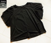SHEIN ładna bluzeczka w czerni mgiełkowy rękawek r.3XL