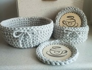 Podstawki pod kubek z koszykiem 