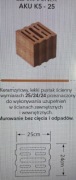 Bloczek 6 zł szt Keramzytobeton AKU K 5 UZUPEŁNIAJĄCY 24 24/25/24cm 60 szt