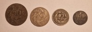 Zestaw 1923 rok. 10 20 50 groszy 1gr 1939