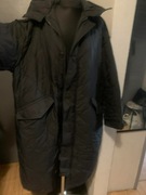 ZARA płaszcz kurtka trench parka zimowa wiązana kaptur oversize duża