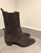 Buty skóra kowbojki sztyblety brąz zamsz botki r. 42 Reserved 