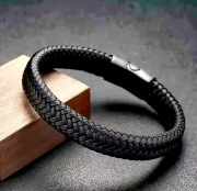 Mega elegancka bransoletka męska czarna. Unisex, towarNowy!