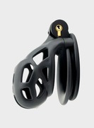 Czarna klatka na penisa PAS CNOTY Cobra CHASTITY Cock Cage rozm S