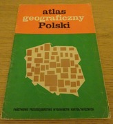 Atlas geograficzny Polski, Prl, Stara mapa Polski, vintage