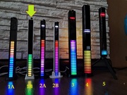 Słupek świecący w rytm muzyki RGB efekt świetlny 32LED USB biały 1B