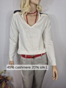 Sweter damski cashmere jedwab M/L