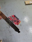 Karta adapter do komputera PCI PCIe na 2x USB C 3.1 Gen2 10Gbps 2-portowa