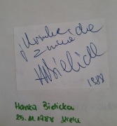 Autograf Hanka Bielicka