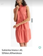 Sukienka lniana r.40, 55%len,45%wiskoza