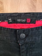 Spodnie męskie czarne reyjay eleganckie wyjściowe w31 l34