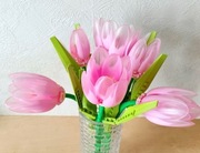 Klocki Bukiet różowych tulipanów