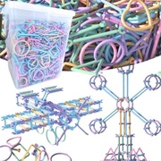 Klocki konstrukcyjne słomki 2400 elementy