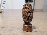 DREWNIANA SOWA FIGURKA