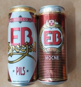 Zestaw 2 puszek kolekcjonerskich po piwie -  EB z lat 1998-1999r - rzadkie