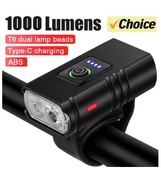 LAMPKA LED rowerowa Podwójna !!! nowoczesna PRZÓD Typ C ' Akumulatorowa