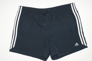 ADIDAS_Cudne SPODENKI_granatowe dresowe logowane sportowe Idealne_M
