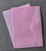 Koperta na zatrzask A4 różowa 2szt
