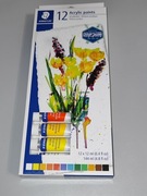 Farby Akrylowe w Tubkach Staedtler 12x12ml 8500 C12 Nowe w Pudełku