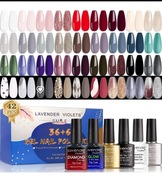Prezent Zestaw Lakierów Żelowych 36 Kolorów +4 Topy +1 Baza +1 Builder