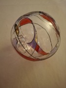 Szklana bańka kolorowa duża