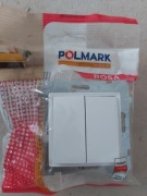Włącznik wyłącznik podwójny Polmark home Rosa ŁP-2Q/m biały 4683102