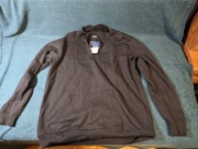 Czarna męska bluza z rozpinanym kołnierzem X-MAIL,