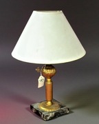 Lampka stolikowa mosiądz marmur Belgia/ Francja lata 20te WYPRZEDAŻ 