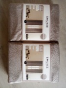 Cztery zasłony aksamitne welurowe SMUKEE na taśmie beżowe 140/250cm 