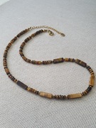rękodzieło naszyjnik z tygrysiego oka i hematytów