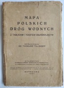 Mapa Polskich Dróg Wodnych 1931 II RP Przedwojenna Tadeusz Tillinger