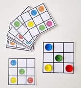 Układanka lewopółkulowa guziki Montessori motoryka mała