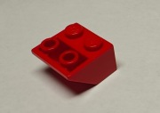 Lego 3660 odwrócony skos 2x2 czerwony - 3 sztuki !
