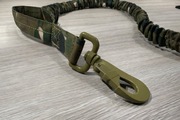 Smycz Taktyczna Dla Psa Uchwyt Bungee Rozciągana Moro Treningowa 105-155 cm