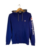 Bluza z kapturem champion niebieska duże logo l