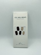 Gel nail wraps 20 sztuk brazowy i Ztoty Brokat Naklejki Zelowe na Paznokcie