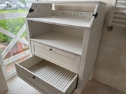 Szafka IKEA HEMNES – biała z szufladami i klapą, styl skandynawski